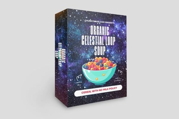Lofi sample pack - Organic Celestial Loop Soup cover art featuring unique and textured soundwaves